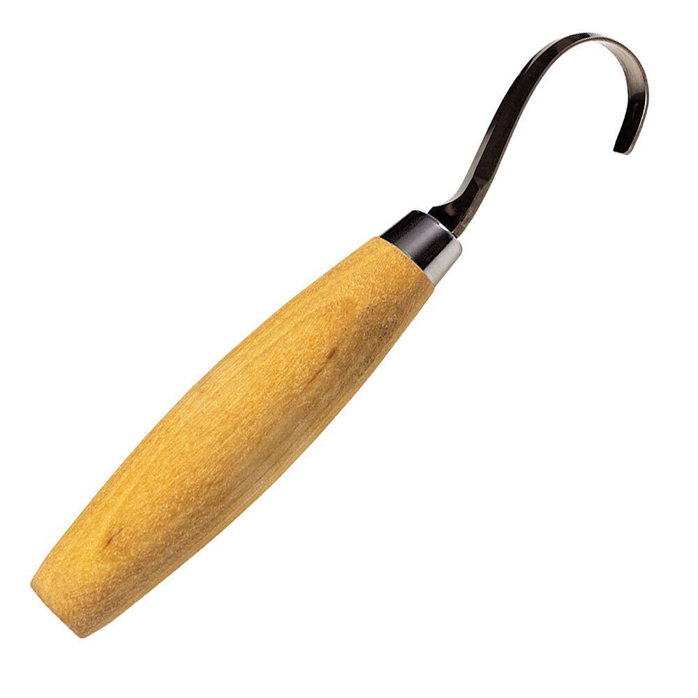 Morakniv Hook Knife 164 Left |13444| Schälmesser, Edelstahl, Schnitzmesser, Griff: Birken Holz, scha