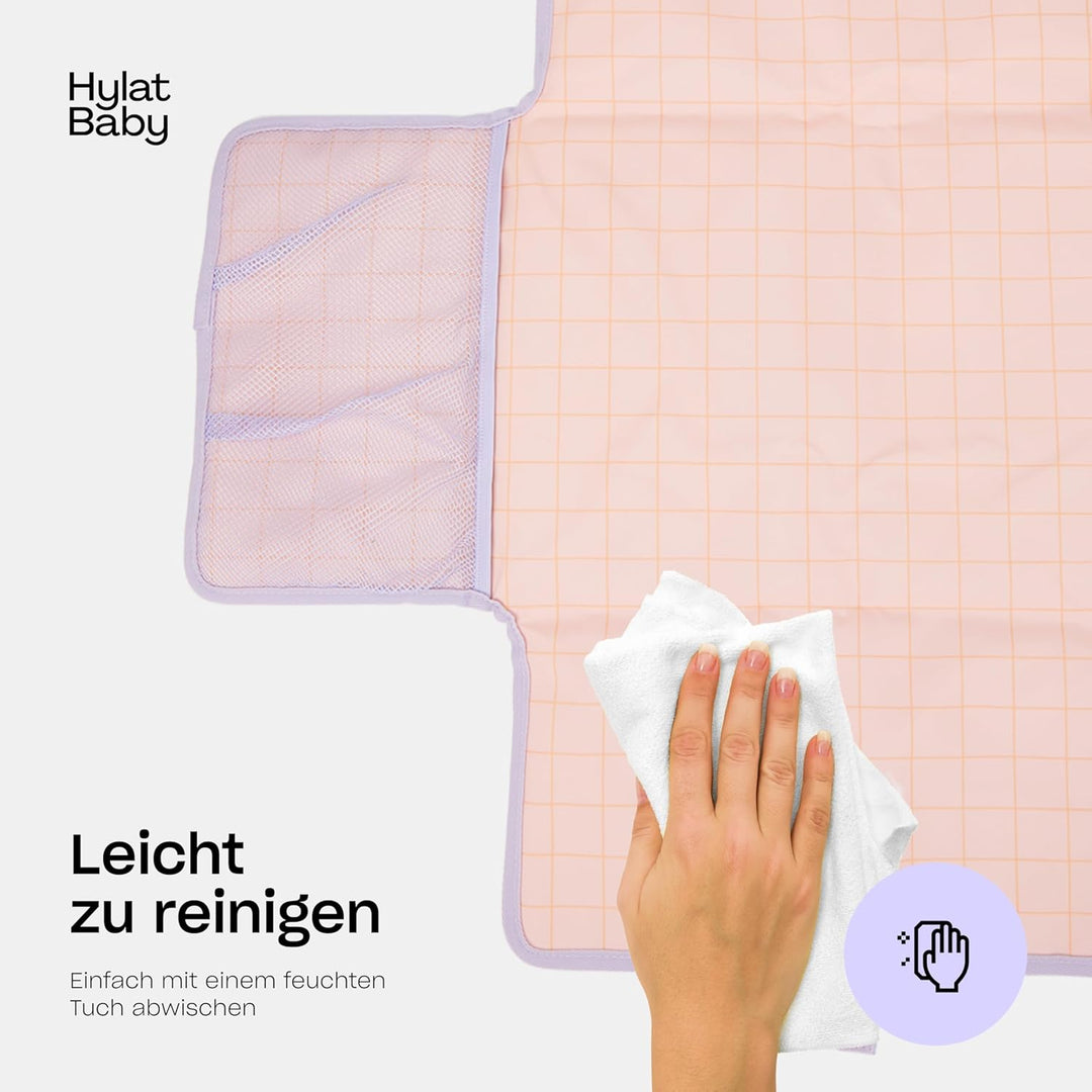 Hylat Baby Wickeltasche mit Wickelunterlage und Baumwolltasche - moderne Tasche für Windeln und Kind