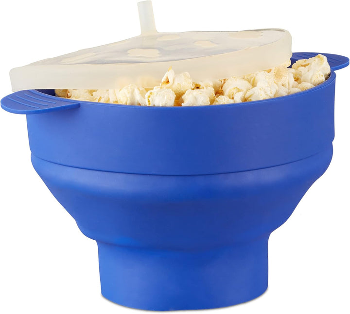 10 x Popcorn Maker Silikon für Mikrowelle, zusammenfaltbarer Popcorn Popper, Zubereitung ohne Öl, BP