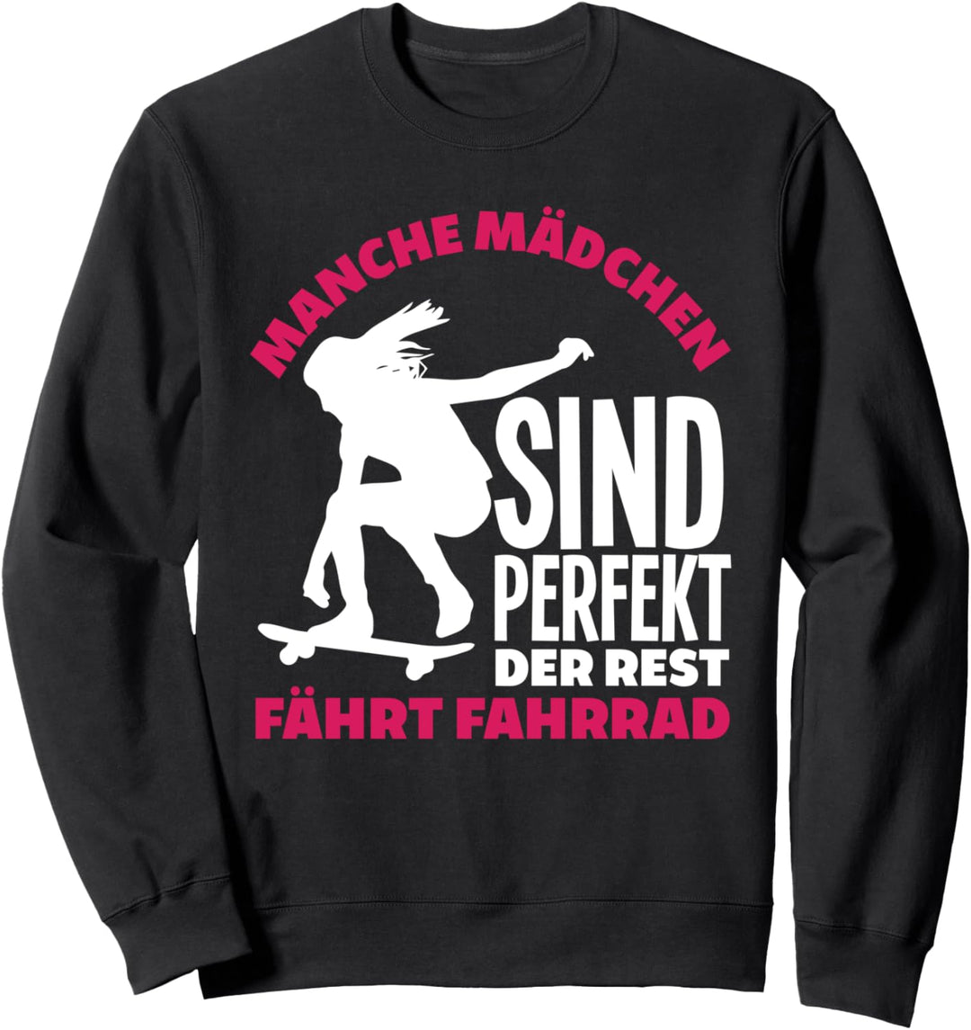 Skater Girl Mädchen Coole Mädels Fahren Skateboard Sweatshirt