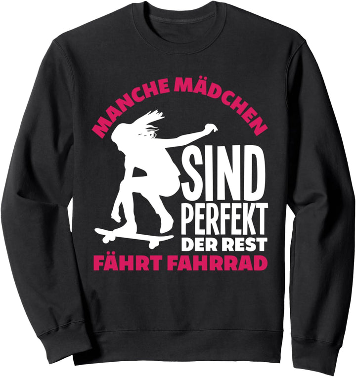 Skater Girl Mädchen Coole Mädels Fahren Skateboard Sweatshirt