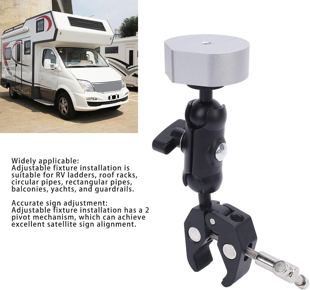 Mini-Klemmhalterung – Verstellbare Klemme, Mini-Mastenhalterung, Mini-Halterung für Wohnmobil-Leiter