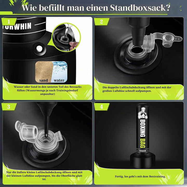 YORWHIN Aufblasbare Boxsack Erwachsene, 178cm Boxsack Stehend