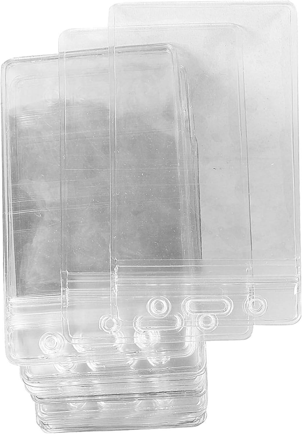 sourcing map 50 Stück Transparente ID Ausweishalter Vertikale Kunststoff ID Kartenhalter mit wasserd