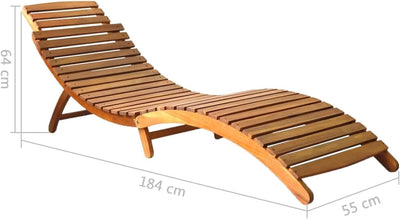 Gecheer Sonnenliege Outdoor Gartenliege Holzliege Liegestuhl Freizeitliege Relaxliege Liege Saunalie