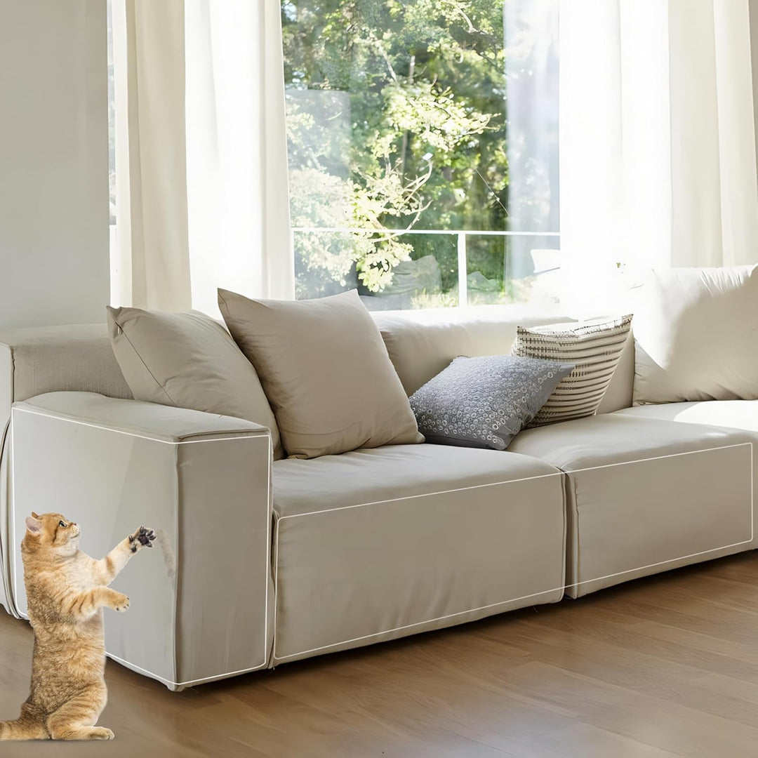 Katzen Kratzschutz Sofa Transparent(43cm x 5m), Kratzschutzfolie, Katzenschutz Selbstklebend Tape Ex