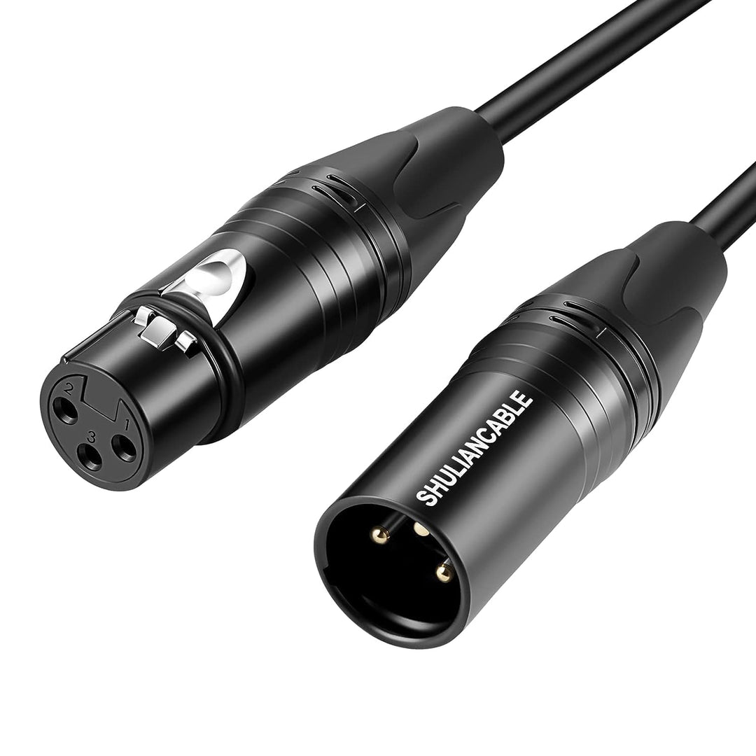 SHULIANCABLE Mikrofonkabel XLR Kabel, XLR Stecker auf XLR Buchse, Mikrofonkabel für Mikrofon, Verstä