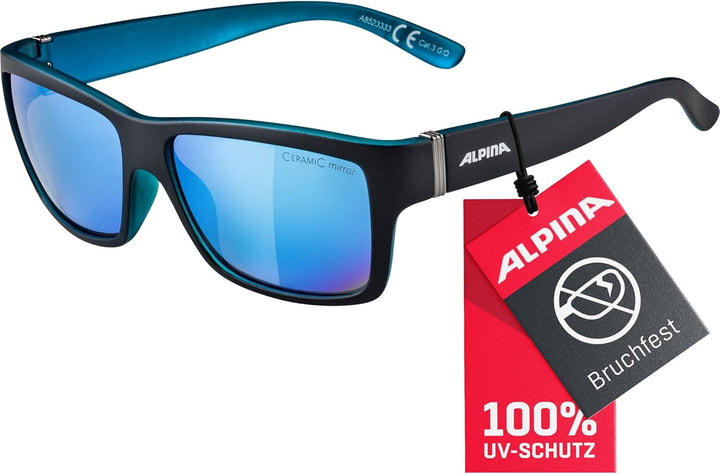 ALPINA KACEY - Verspiegelte und Bruchsichere Sonnenbrille Mit 100% UV-Schutz Für Erwachsene Black Ma