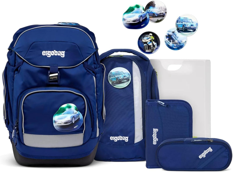 ergobag pack Set ergonomischer Schulrucksack Flexibel 6-teilig 1. Klasse Grundschule Einheitsgrösse