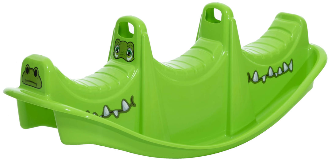 Wippe Rocker Krokodil Tier Schaukelwippe Kunststoff Kinder Spielzeug grün, Grün
