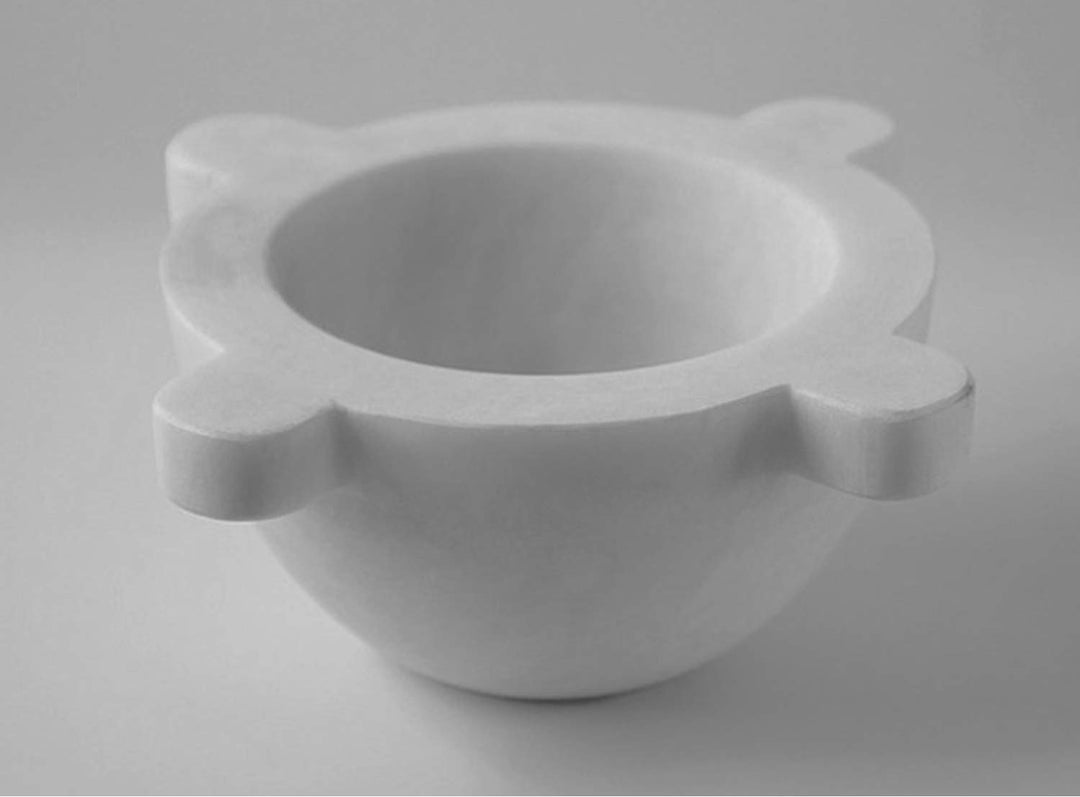 Mörser Küche Marmo weiss mit Stössel White Marble Mortar Made in Italy 20 cm