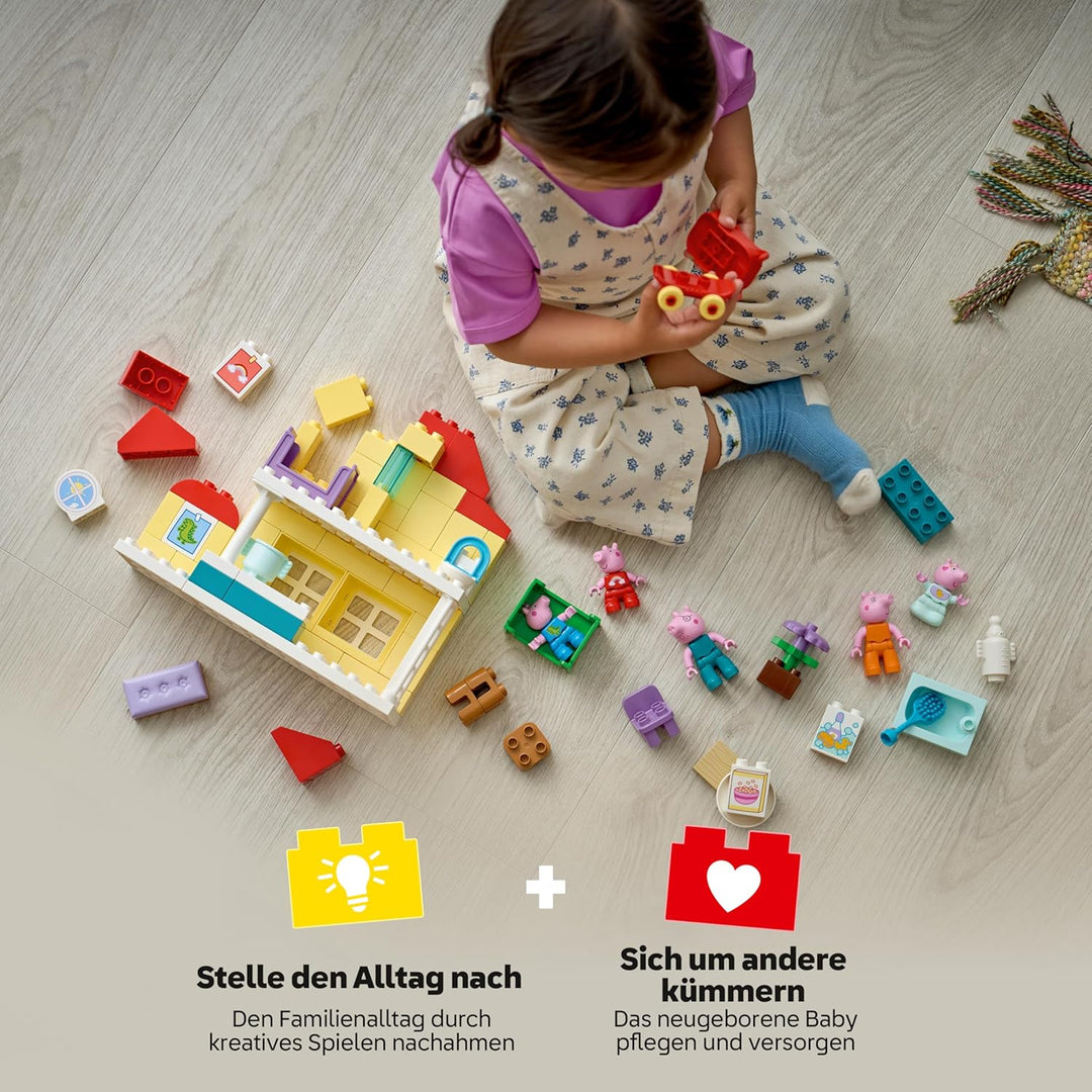 LEGO DUPLO Peppa Wutz Familienhaus - Lernspielzeug zur Förderung der Motorik - Montessori Spielzeug