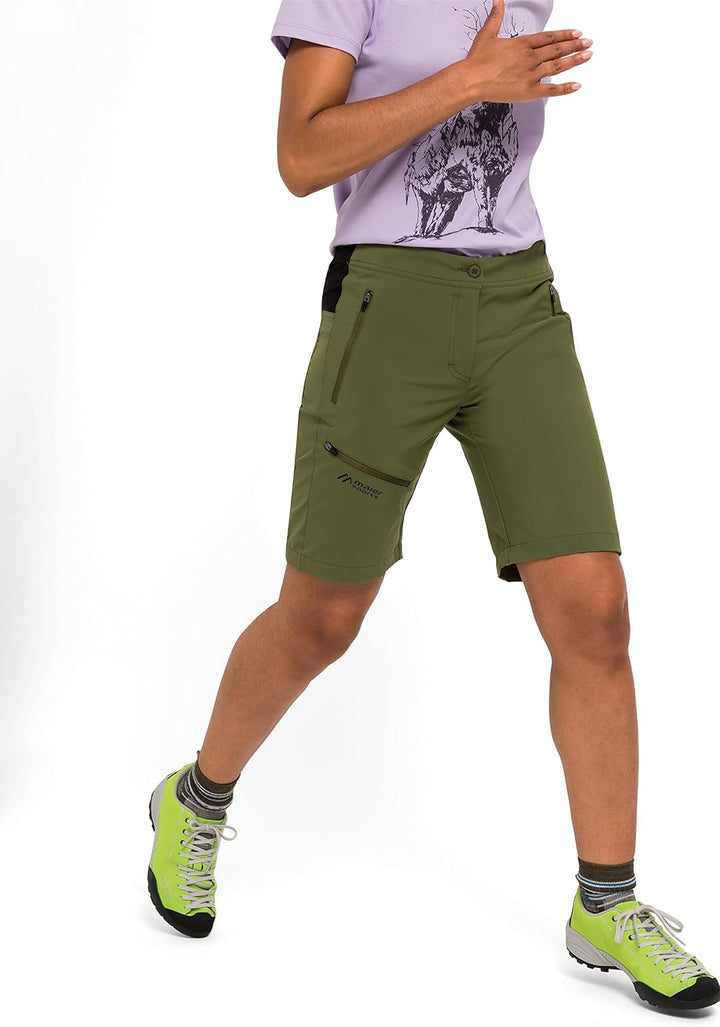 Maier Sports Damen Wander-Shorts Latitshortvario 44 Grün, 44 Grün