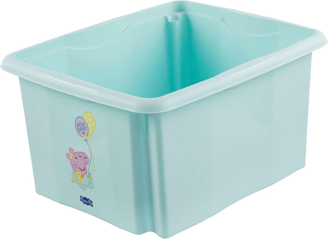 keeeper karolina Aufbewahrungsbox mit Deckel, 24 l, Dreh- und stapelbar, Design: Peppa, Für Kinder,