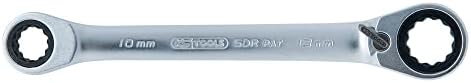 KS Tools 503.4572 GEARplus Doppel-Ratschenringschlüssel umschaltbar 8x10mm, Farbe, 8x10mm
