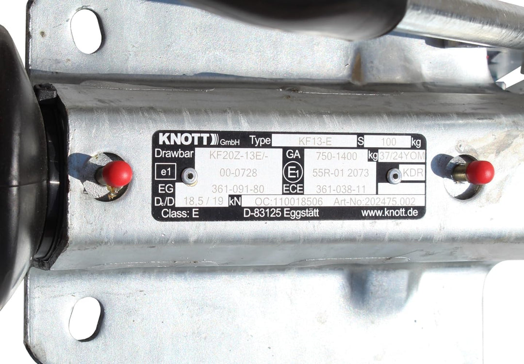 Knott Auflaufeinrichtung KF-13E KF13E KF13 E mit Stützradkonsole 750-1400kg