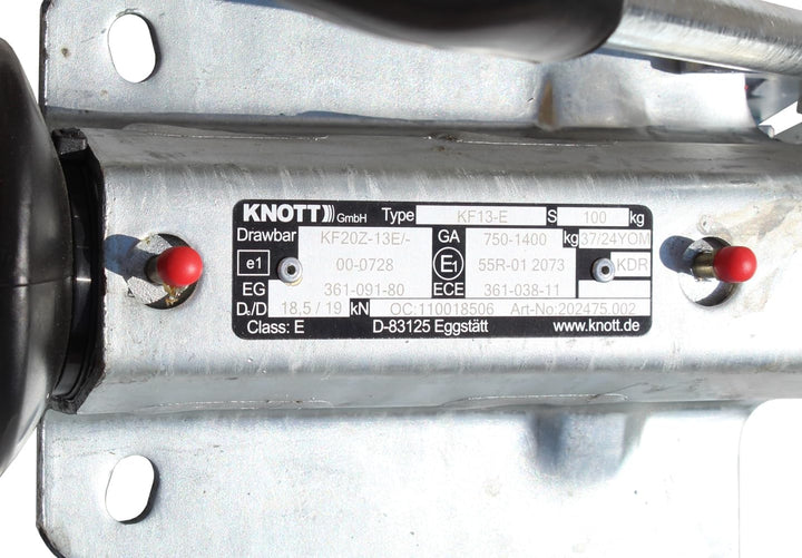 Knott Auflaufeinrichtung KF-13E KF13E KF13 E mit Stützradkonsole 750-1400kg