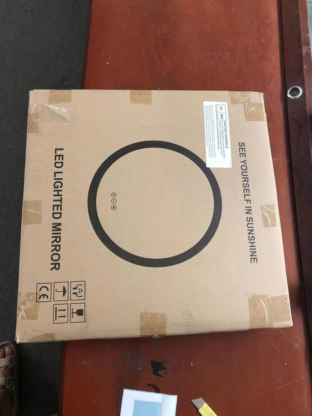 AI-LIGHTING LED Badspiegel mit Beleuchtung Oval 50x70 cm Badezimmerspiegel mit Licht 3 Lichtfarben/B