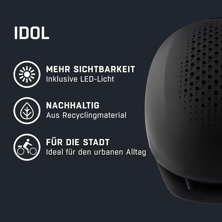 ALPINA Idol Helm schwarz 52-56 cm, 52-56 cm