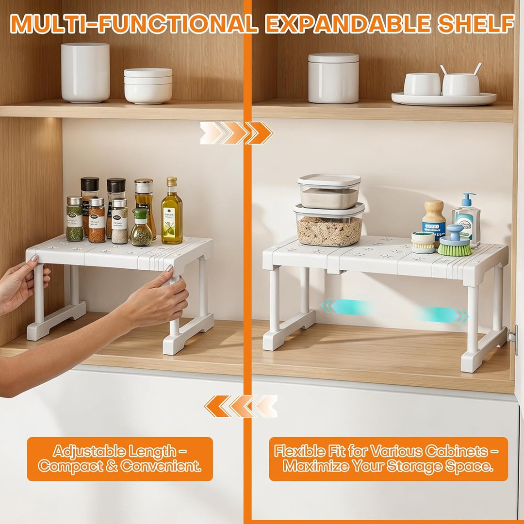 FARYODI Verstellbare Regale für Schrank, Erweiterbares Einlegeböden Schrankregal, 22 cm Höhe, 24cm W