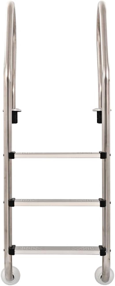 vidaXL Pool-Leiter 3 Stufen Poolleiter Schwimmbecken Leiter 120 cm Edelstahl 304