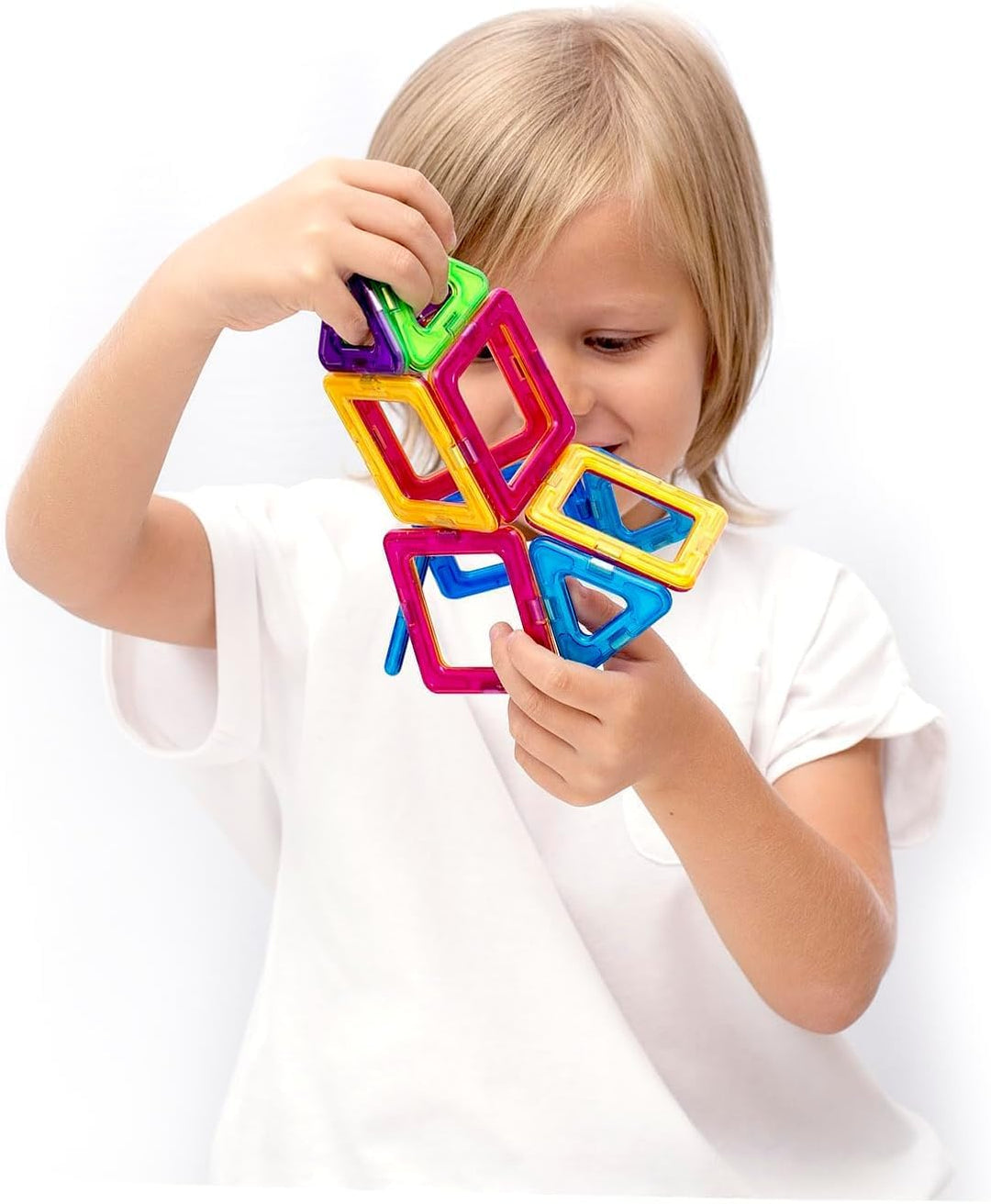 MAGNIKON Magnetische Bausteine Die Gravitation 62 Teile - Kinderspielzeug ab 3 Jahre, Magnete Kinder