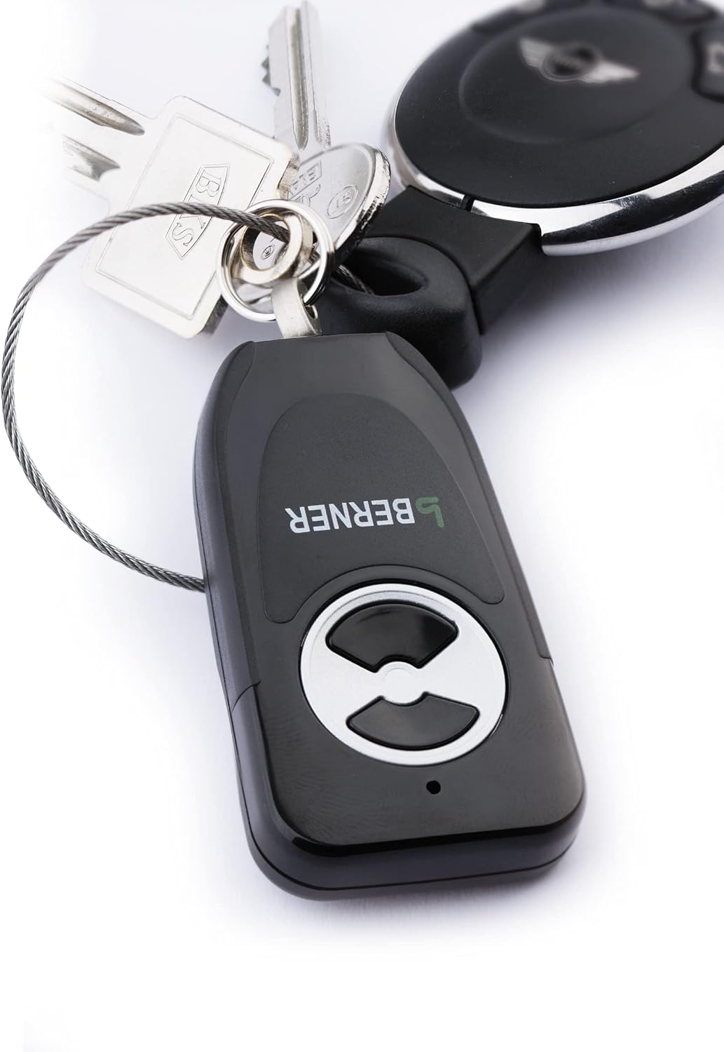 Berner Miniatur Handsender BHS121 (Frequenz 868 MHz, Zubehör für Torantriebe, 2 Kanal, inkl. Ringöse