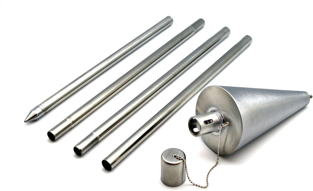 Harbour Housewares Gartenfackel - Paraffin-/Ölfackel - Dreieckiges Design - 1460 mm - 6 Stück