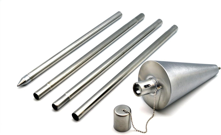 Harbour Housewares Gartenfackel - Paraffin-/Ölfackel - Dreieckiges Design - 1460 mm - 6 Stück
