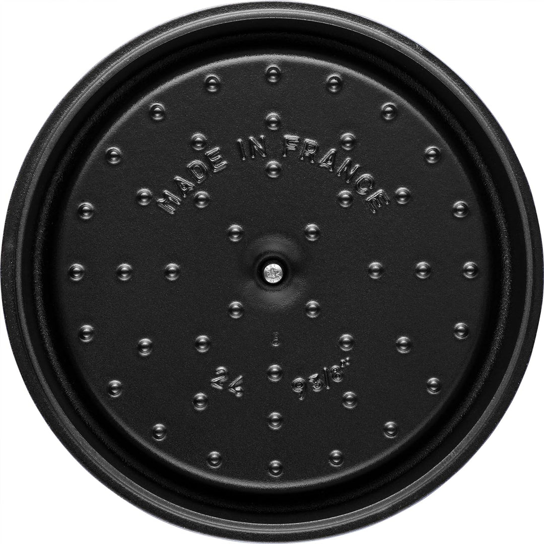 STAUB Gusseisen Bräter/Cocotte, Rund 30 cm, 8,35 L, Aromaregen Funktion, Für alle Herdarten geeignet