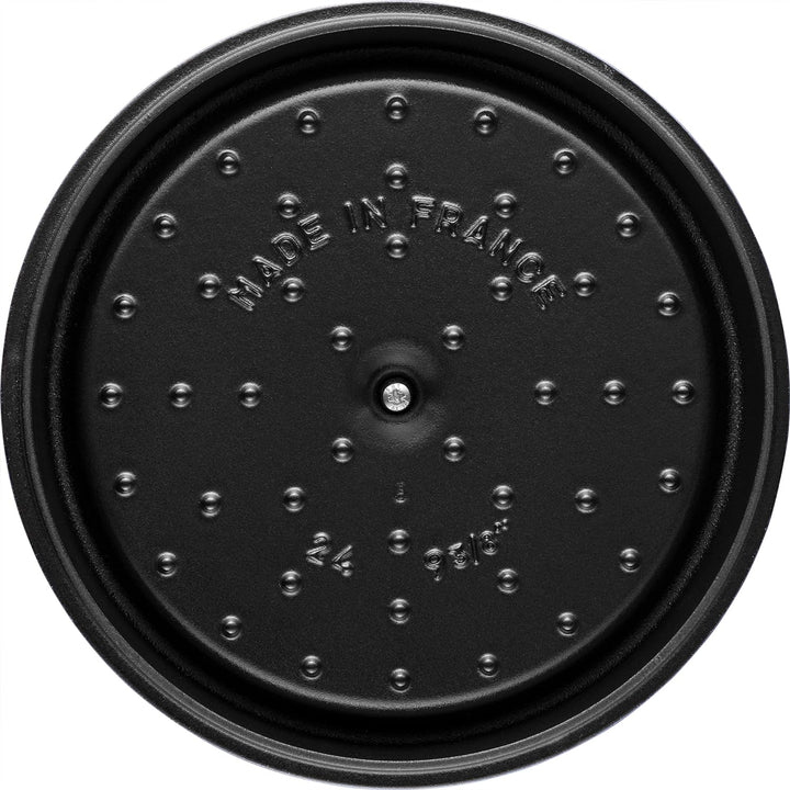 STAUB Gusseisen Bräter/Cocotte, Rund 30 cm, 8,35 L, Aromaregen Funktion, Für alle Herdarten geeignet