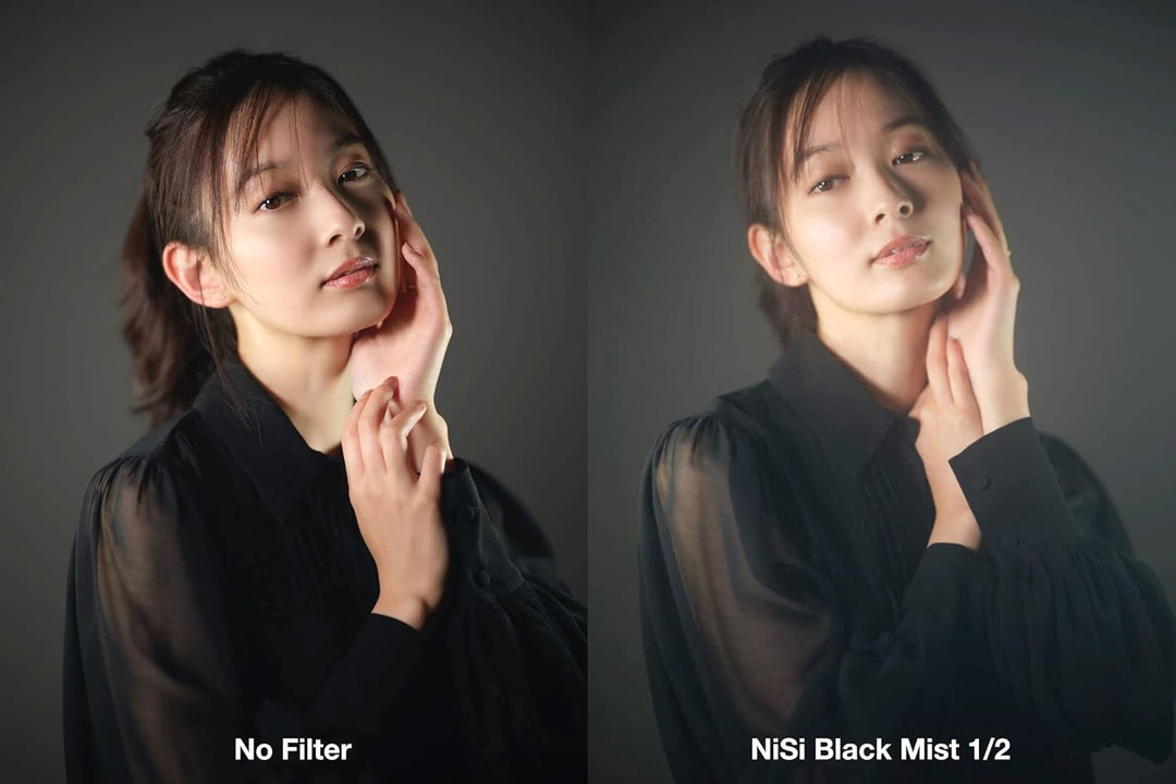 NiSi 67mm Black ProMist Filterkit - Black Mist 1/4, 1/8, Reinigungstuch und Filtertasche 67mm Black
