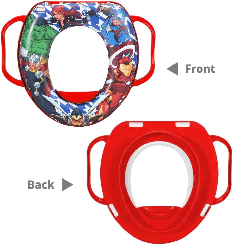 Marvel Avengers Toilettensitz für Kinder, universeller Toilettensitz mit Griffen, Avengers