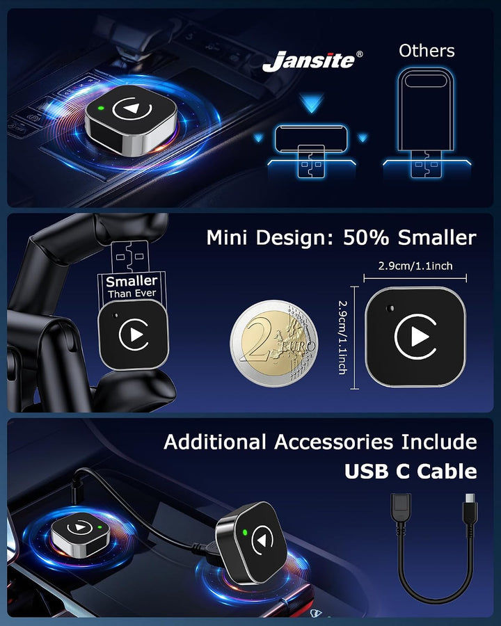 2-in-1 CarPlay Wireless Adapter Android Auto Adapter