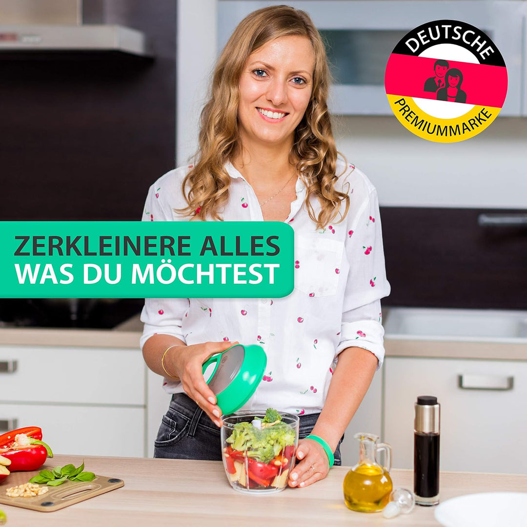 freegreen® GERMANY Gemüseschneider 940 ml Multi-Zerkleinerer I Zwiebelschneider I Universalzerkleine