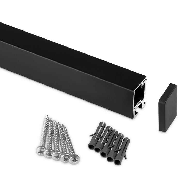 Kesseböhmer Linero style Küchenreling schwarz 600 x 22 x 29 mm Aluminium Nischensystem von SOTECH Pr