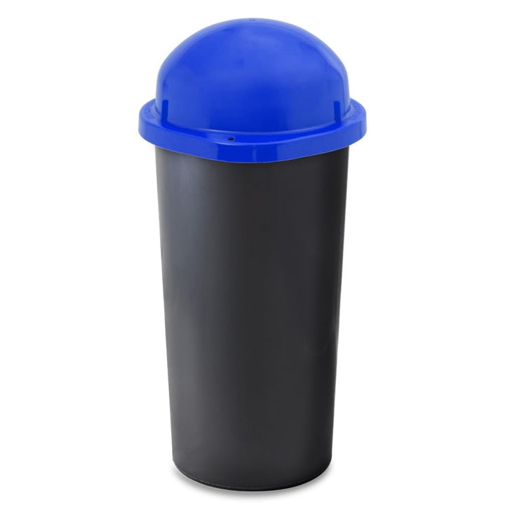 KUEFA HD 60L Müllsackständer, Mülleimer mit Scharnierdeckel und Klemm-Ring Gelber Sack, stabil, stra