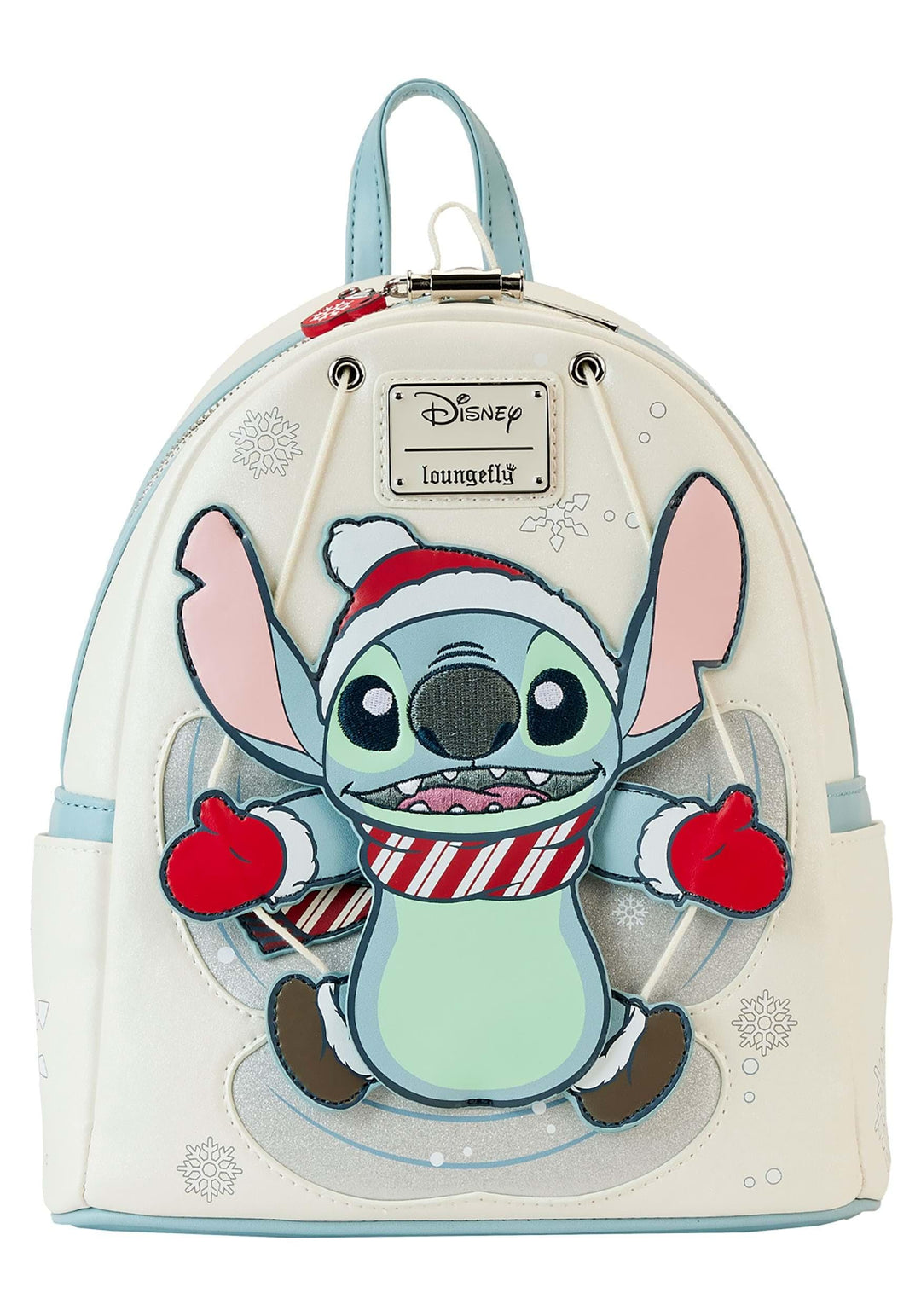 Disney Stitch Holiday Snow Angel Glitter Mini Rucksack, Weiss/opulenter Garten, Einheitsgrösse, Mini