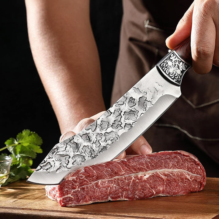 Fubinaty Küche Kochmesser Japanische Hand geschmiedet Ausbeinmesser Full Tang High Carbon Steel Outd