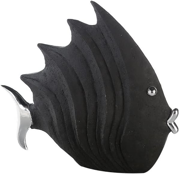 Casablanca - Figur/Dekofigur - Fisch - Poly - Farbe: schwarz - 26 x 29 cm Höhe 26 cm Schwarz, Hö