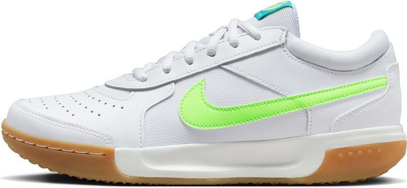 Nike Damen Court Air Zoom Lite 3 Sneaker 36 EU White Lime Blast Teal Nebula, 36 EU White Lime Blast