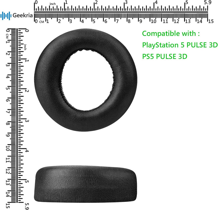 Geekria Elite Ersatz-Ohrpolster aus Schaffell für Sony PlayStation 5 PULSE 3D PS5 kabellose Kopfhöre