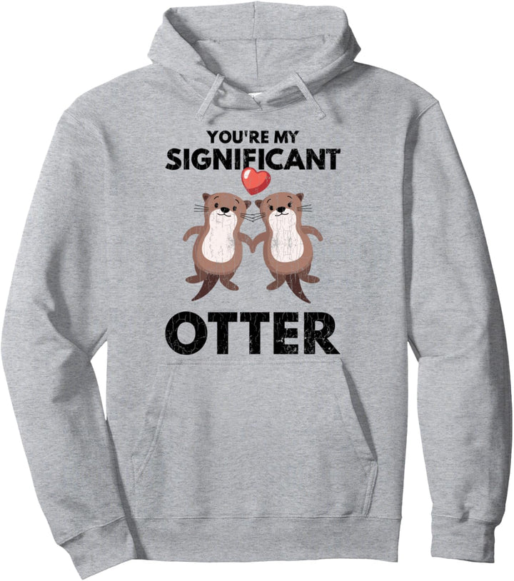 Lustiges Niedliches Signifikantes Otter Design für Ihn Sie Pullover Hoodie