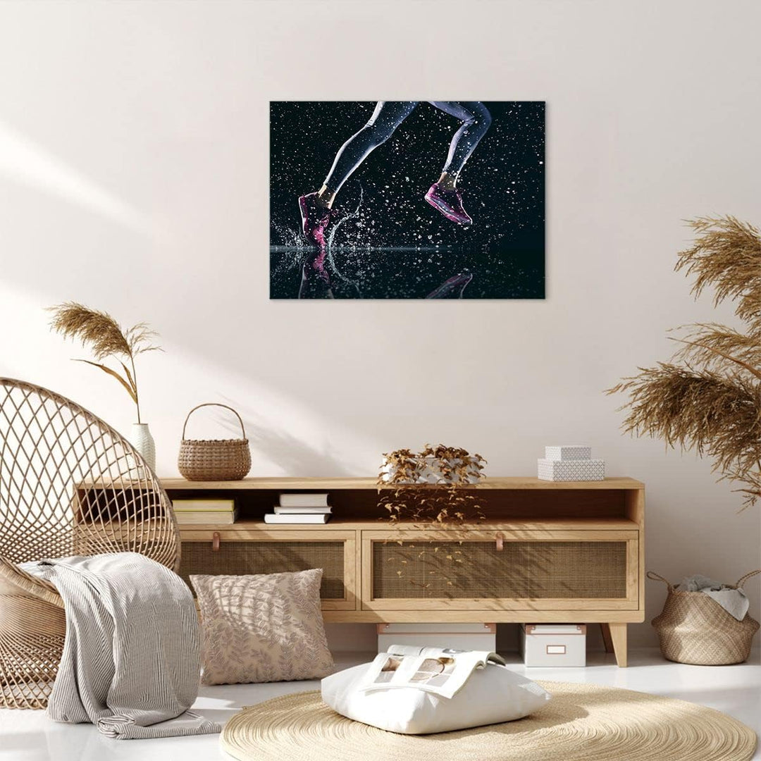 Bilder auf Leinwand Laufen Lifestyle Leichtathletik Schuhe Leinwandbild 70x50cm Wandbilder Dekoratio