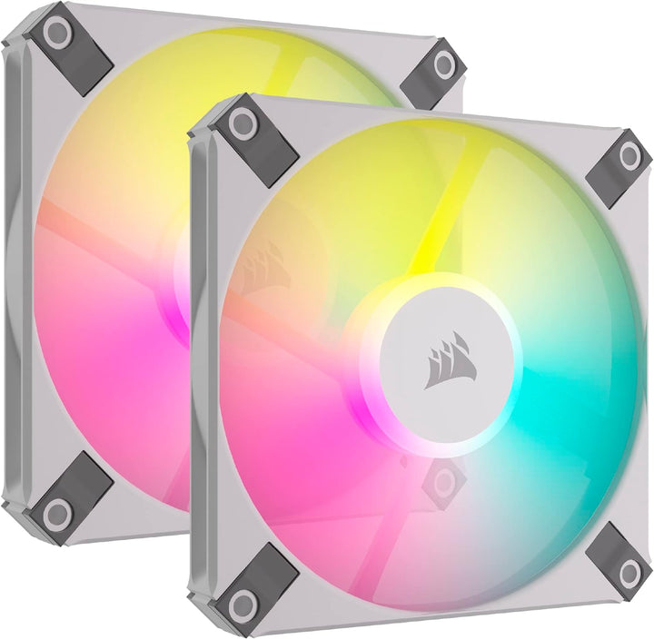 Corsair AF120 RGB Slim, 120-mm-PWM-Lüftersatz Mit Dynamischem Lager - Dünnes Profil Für Kleine Gehäu