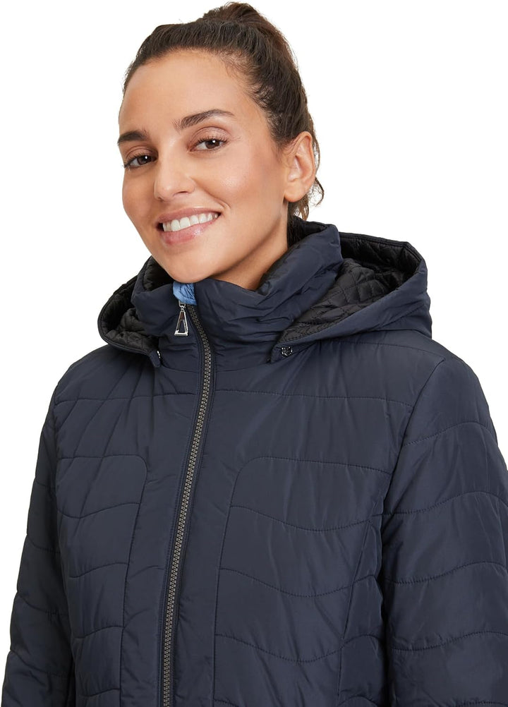 Gil Bret Damen Steppjacke mit Abnehmbarer Kapuze 36 8534 Dark Navy, 36 8534 Dark Navy