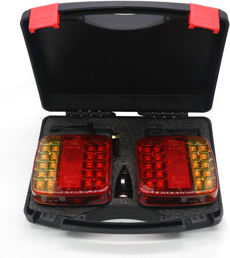ETUKER LED Magnetische Drahtlose Anhänger Rücklicht mit Reflektor, 12V Wasserdichtes drahtloses Anhä