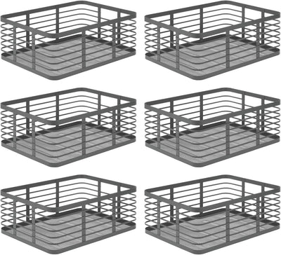 mDesign Allzweckkorb aus Metalldraht – praktischer Aufbewahrungskorb für Küche und Haushalt – kompak