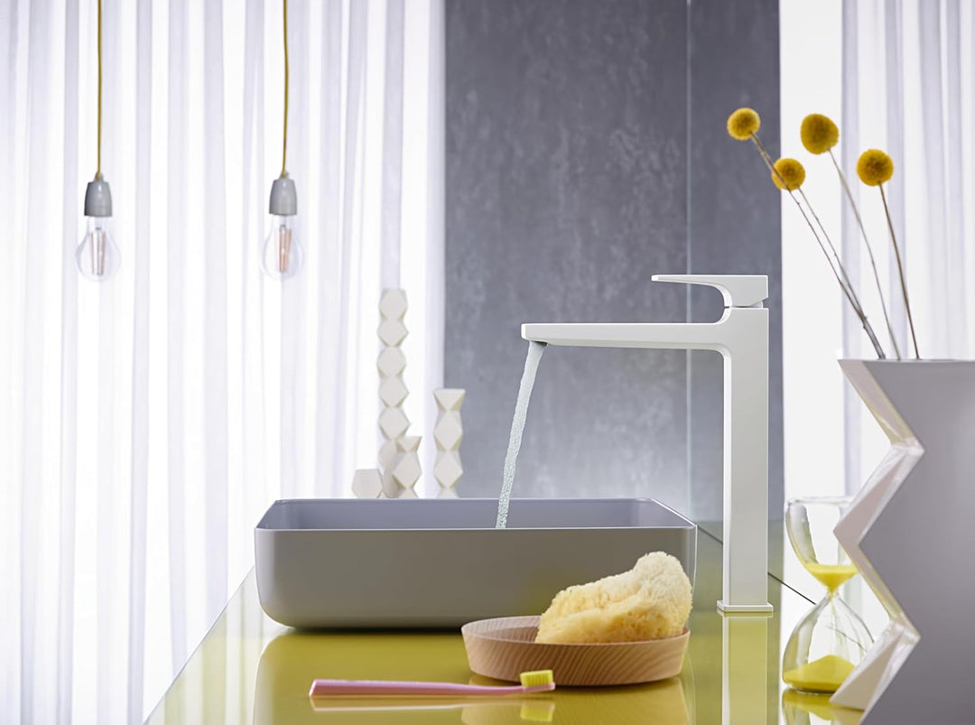 hansgrohe Wasserhahn Metropol, wassersparende Armatur mit Komfort-Höhe 260mm mit Push-Open Ablaufgar