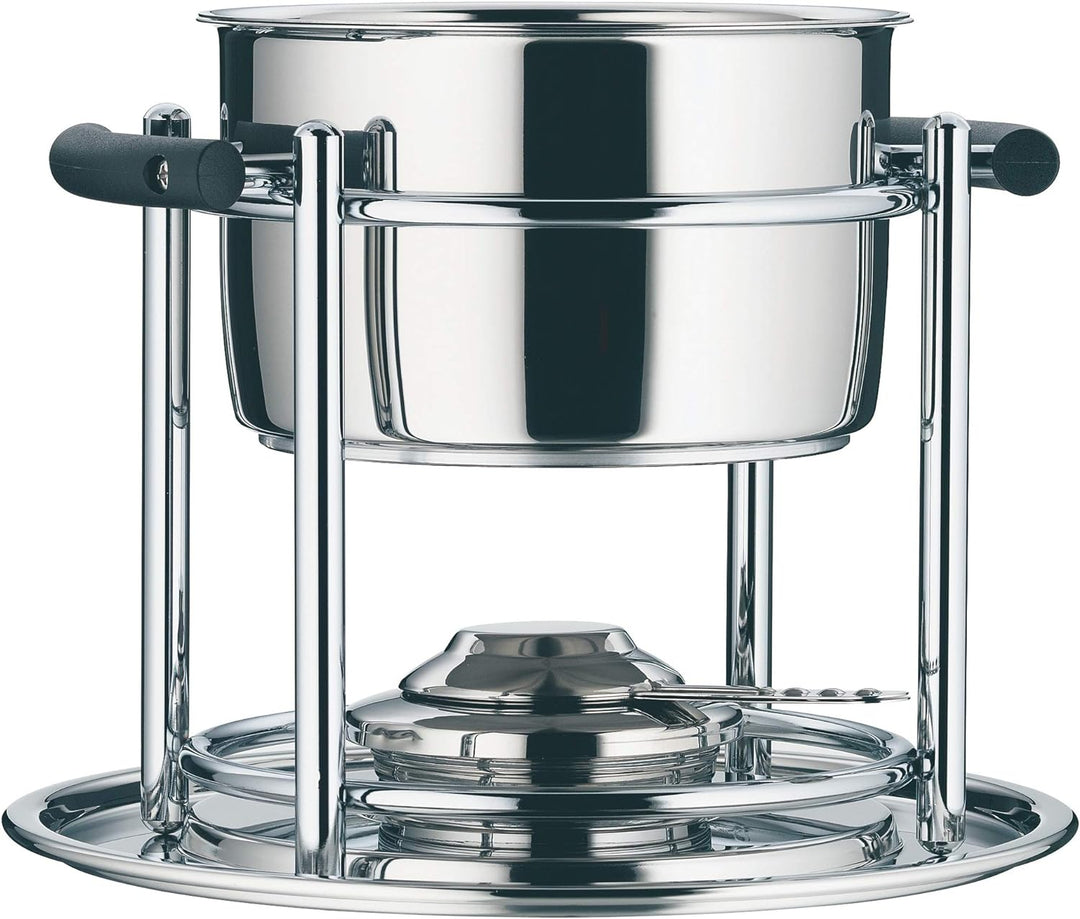 WMF Allegro Fondue-Set 11-teilig, für 6 Personen, mit Brenner und Gabeln, Cromargan Edelstahl, Fondu